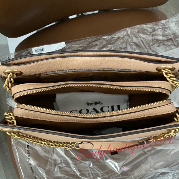 NWT Coach Retail Bryant Convertible Carryall Beachwood Leather Bag Crossbody - Picture 13 of 13